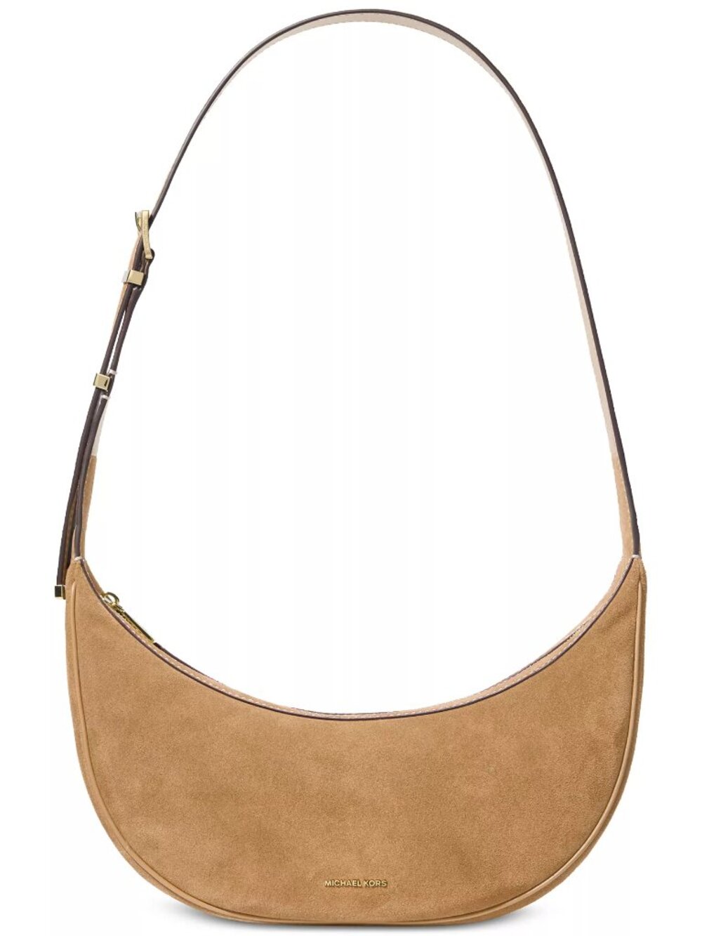 Michael Kors Avra Medium Suede Convertible Sling Crossbody Bag – Camel / Brown - Picture 2 of 9